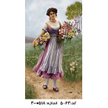 نخ و نقشه تابلو فرش طرح دسته گل بهاری